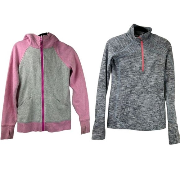 Ivivva by Lululemon Girls Size 12 Full Zip Jacket & Hoodie Lot of 2 - Picture 1 of 16